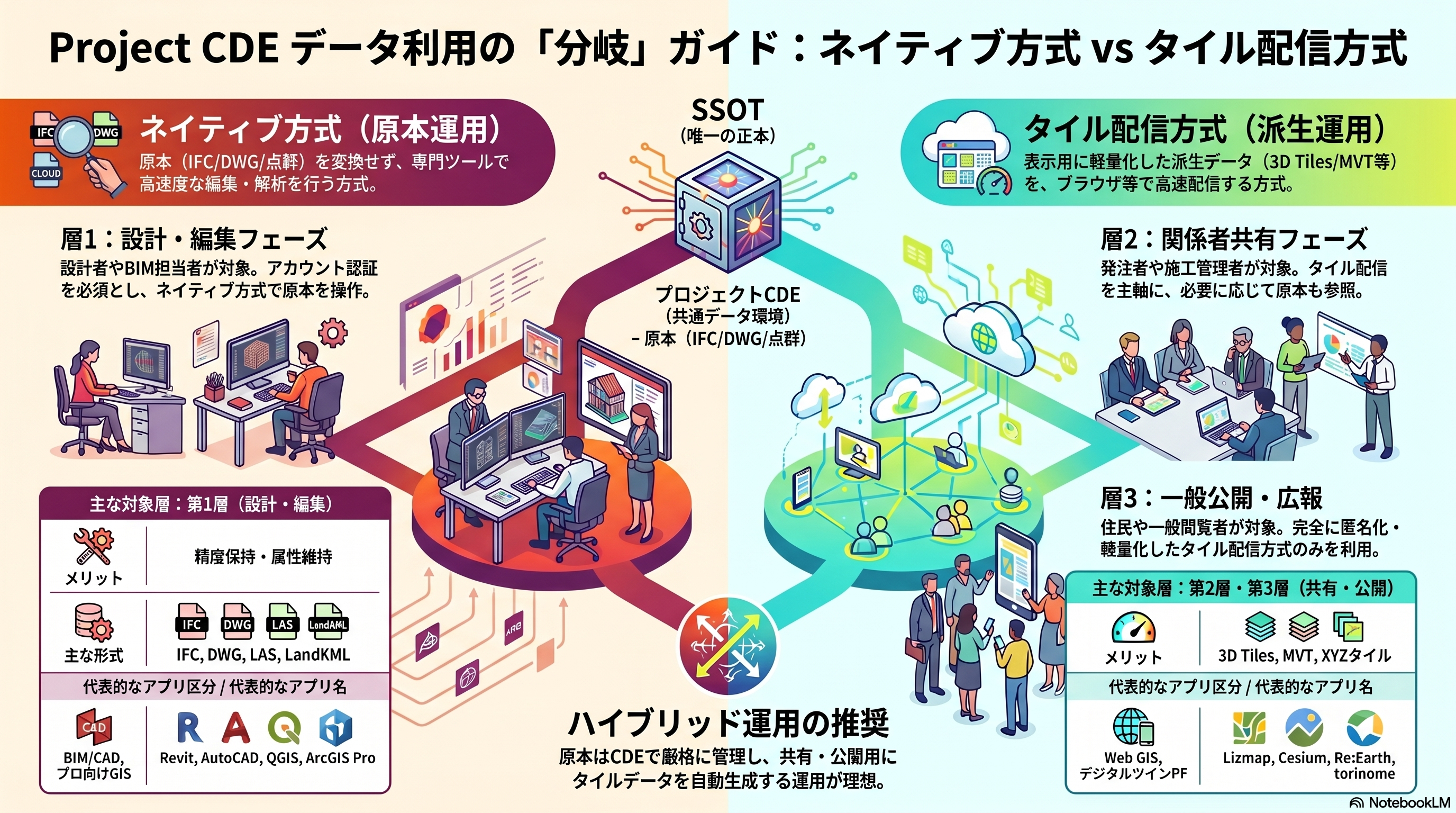データ利用方式の分岐